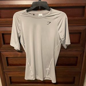 Gymshark Men’s Fitted Grey T-Shirt Size- Medium